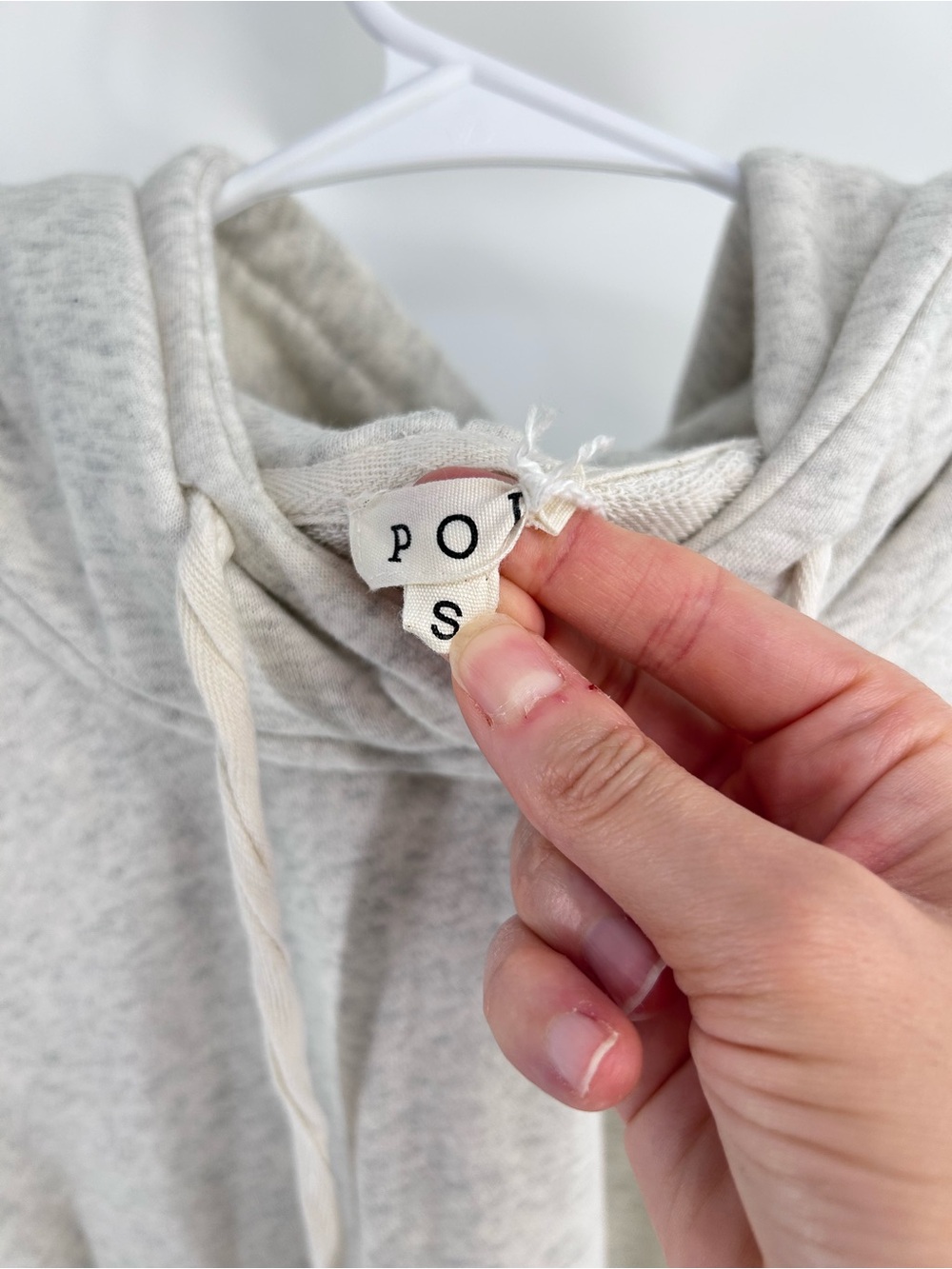 POL Urban Boho Lace-Up Hoodie - Oatmeal S - Picture 5 of 6